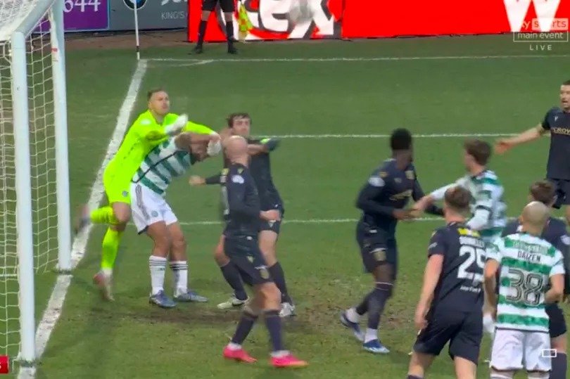 There were three significant VAR calls in the match between Dundee and Celtic. Carter-Vickers was awarded a penalty by the referee, and Kyogo's 'touch' was investigated