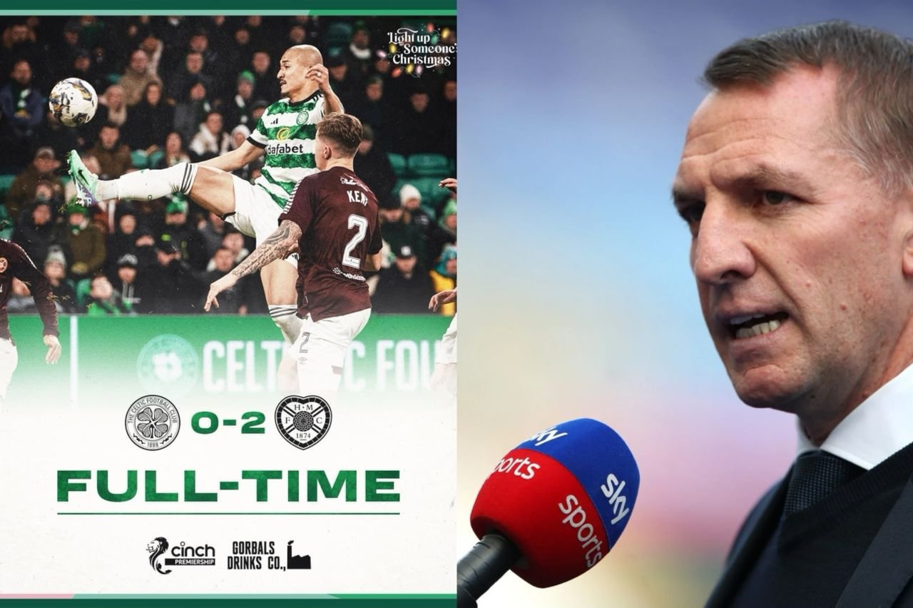 Breaking News: An apology is sent to Celtic supporters by Brendan Rodgers, who also states that he is "not surprised." By the Loss of Hearts (0-2)