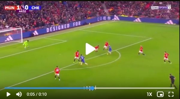 Watch Goal Video: Man Utd 1-1 Chelsea (45 mins) - PALMER scores Assist - MUDRYK