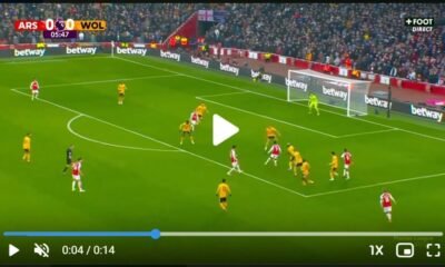 Watch Goal Video: Arsenal vs Wolves - B. Saka scores the first goal of the match