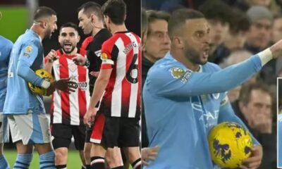 REVEALED: What happened between Kyle Walker and Neal Maupay of Brighton that they furiously exchange words during Brentford vs Manchester City match (1-3)