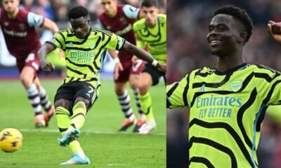 Bukayo Saka has revealed his opinion on the penalty kick given to arsenal at 41 minutes of first half against West Ham United