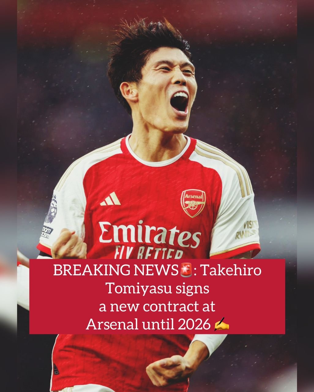 Breaking News: Arsenal 25-year-old defender Takehiro Tomiyasu officially signs new long-term contract