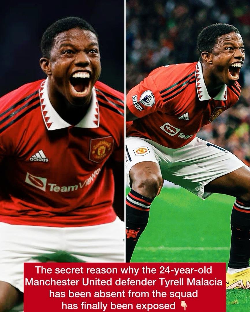 The secret reason why the 24-year-old Manchester United defender Tyrell Malacia has been absent from the squad has finally been exposed