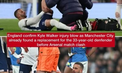 England confirm Kyle Walker injury blow as Manchester City already found a replacement for the 33-year-old denfender before Arsenal match clash