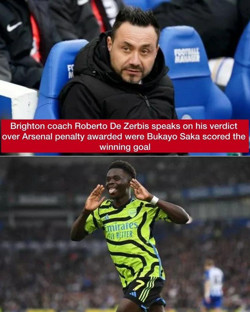 Brighton 44-year-old coach Roberto De Zerbis speaks on his verdict over Arsenal penalty awarded were Bukayo Saka scored the winning goal