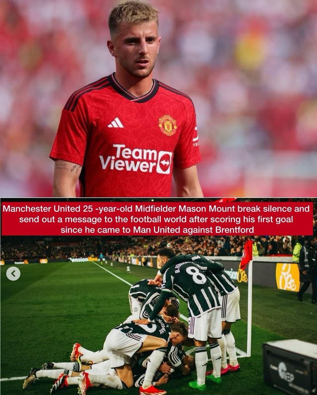 Manchester United 25-year-old Midfielder Mason Mount break silence and send out a message to the football world after scoring his first goal since he came to Man United