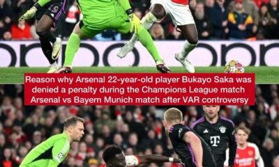 Reason why Arsenal 22-year-old player Bukayo Saka was denied a penalty during the Champions League match Arsenal vs Bayern Munich match after VAR controversy