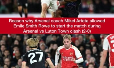 Reason why Arsenal coach Mikel Arteta allowed Emile Smith Rowe to start the match during Arsenal vs Luton Town clash (2-0)