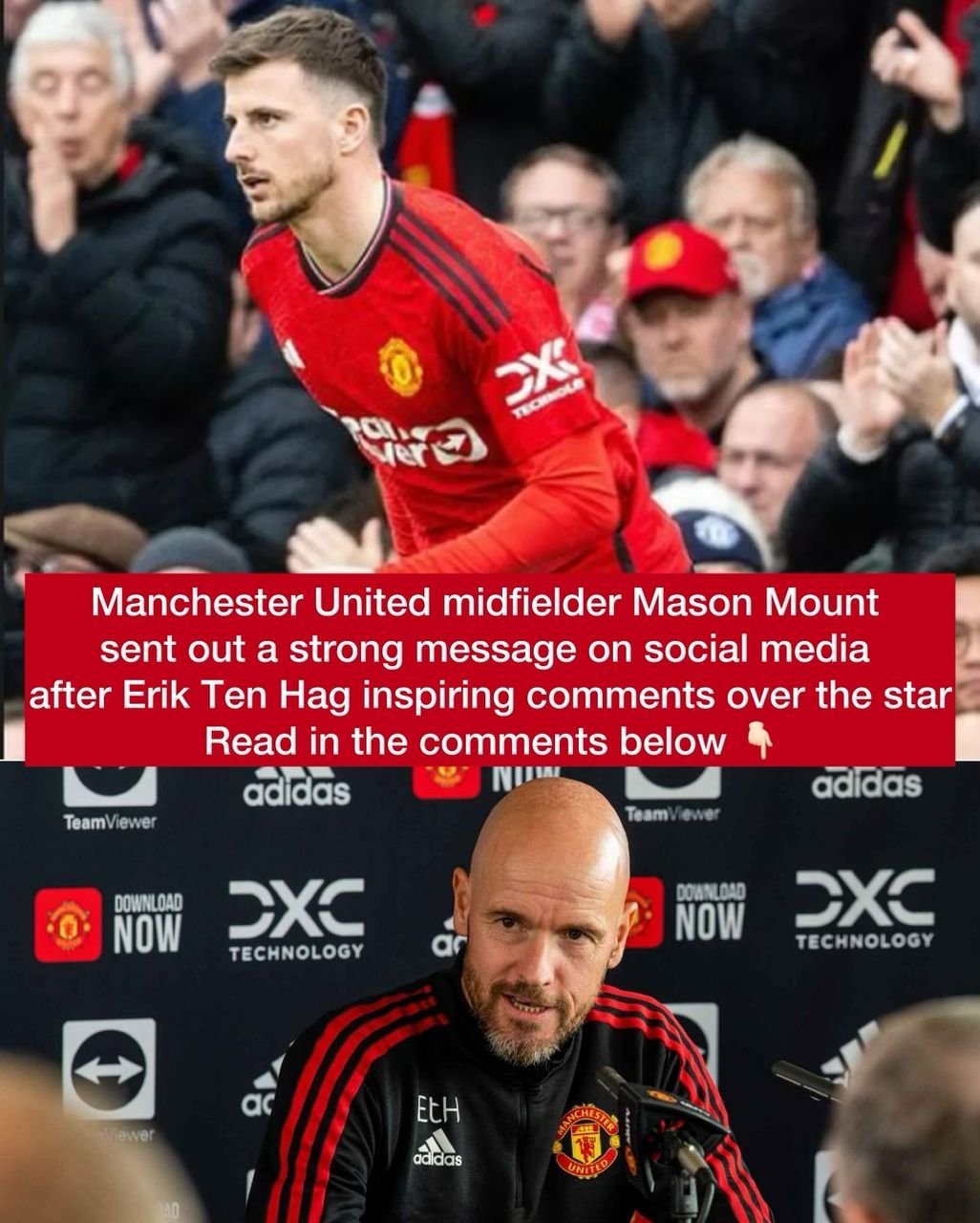 Manchester United 25-year-old midfielder Mason Mount sent out a strong message on social media after the coach inspiring comments over the star