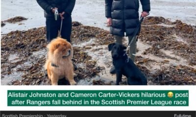 Two Celtic F.C talented players Alistair Johnston and Cameron Carter-Vickers posted an hilariously funny photo on instagram sending a warning title verdict to Rangers after their loss aganist Ross County