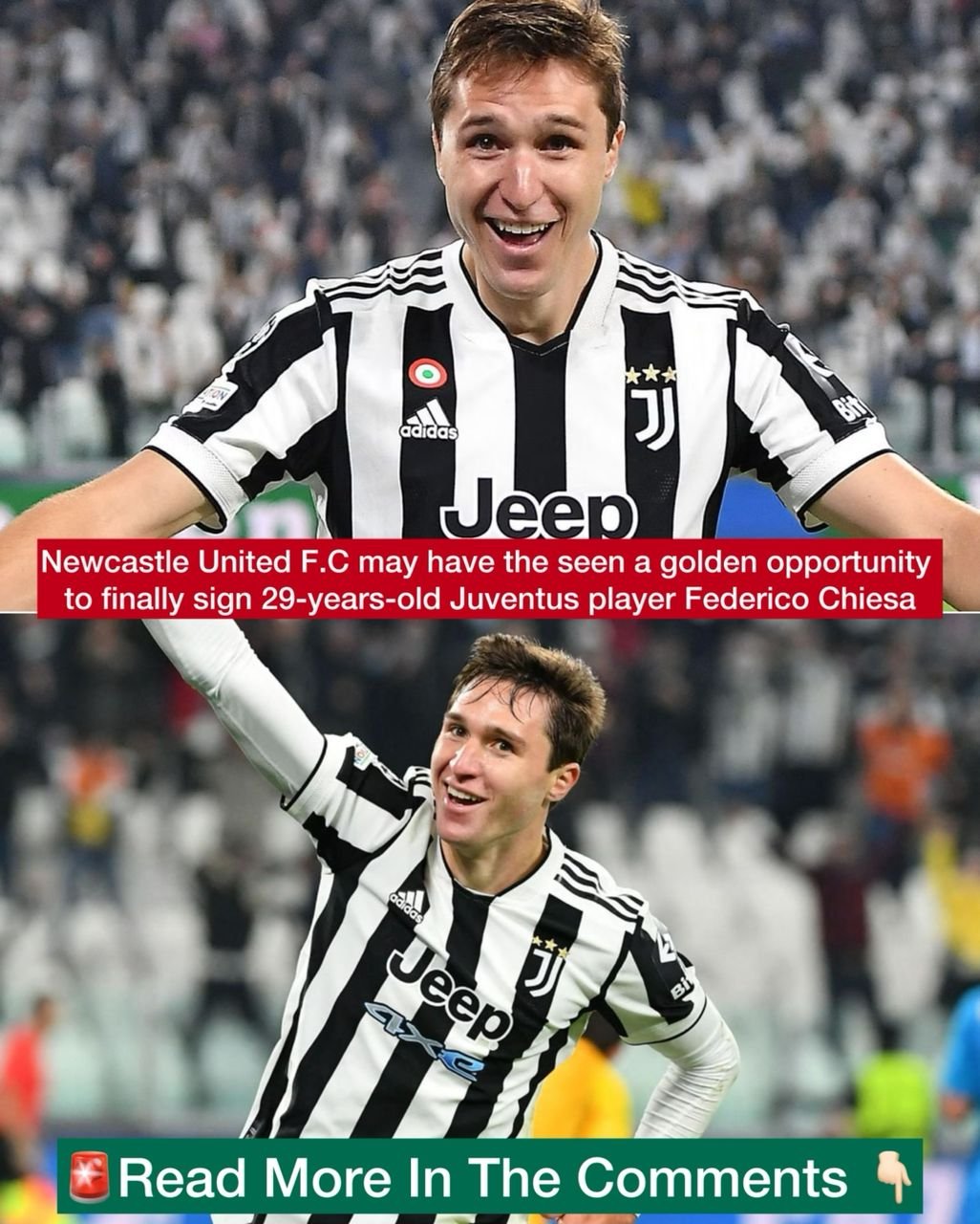 Newcastle United F.C may have the seen a golden opportunity to finally sign 29-years-old Juventus player Federico Chiesa