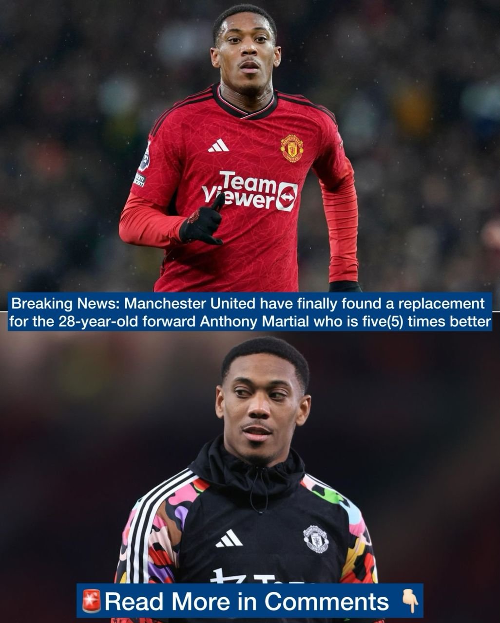 Breaking News: Manchester United have finally found a replacement for the 28-year-old forward Anthony Martial who is five (5) times better