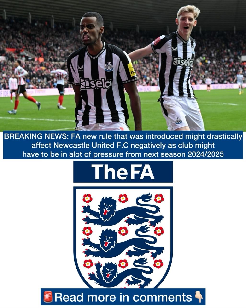 BREAKING NEWS: FA new rule that was introduced might drastically affect Newcastle United F.C negatively as club might have to be in alot of pressure from next season 2024/2025