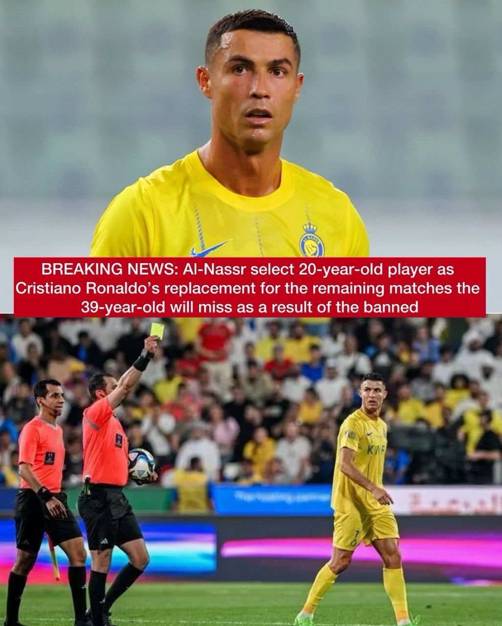 BREAKING NEWS: Al-Nassr has finally found 20-year-old talented player as Cristiano Ronaldo’s replacement for the remaining matches the 39-year-old will miss as a result of the banned