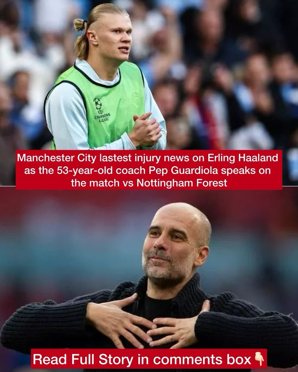 Manchester City lastest injury news on Erling Haaland as the 53-year-old coach Pep Guardiola speaks on the match vs Nottingham Forest