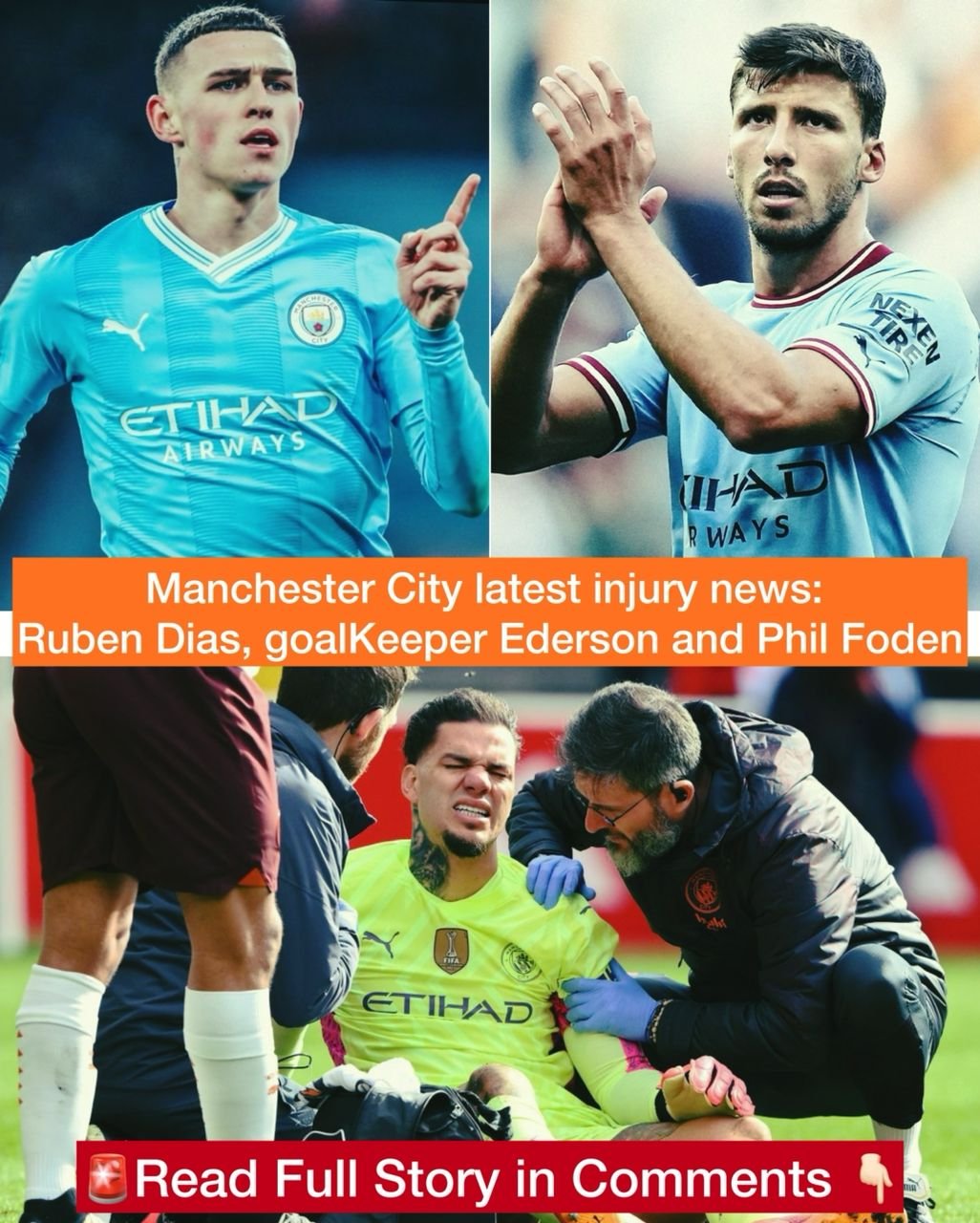 Manchester City latest injury news: Ruben Dias, goal Keeper Ederson and Phil Foden