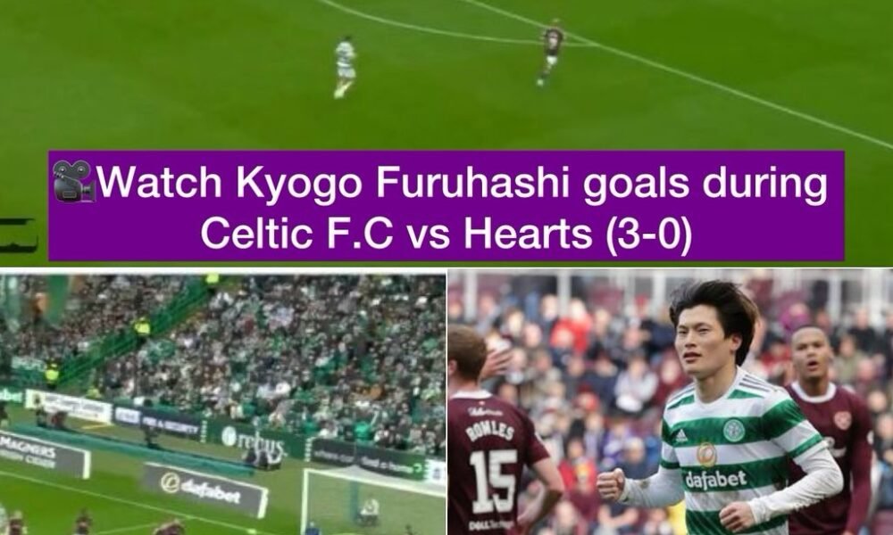 Kyogo Furuhashi goals during Celtic F.C vs Hearts (3-0) | Scottish ...