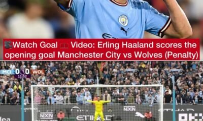 Erling Haaland scores the opening goal Manchester City vs Wolves (Penalty)