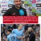 Manchester City coach Pep Guardiola explains the reason why Erling Haaland was angry over his substitution for Julian Alvarez during Man City win vs Wolves match (5-1)