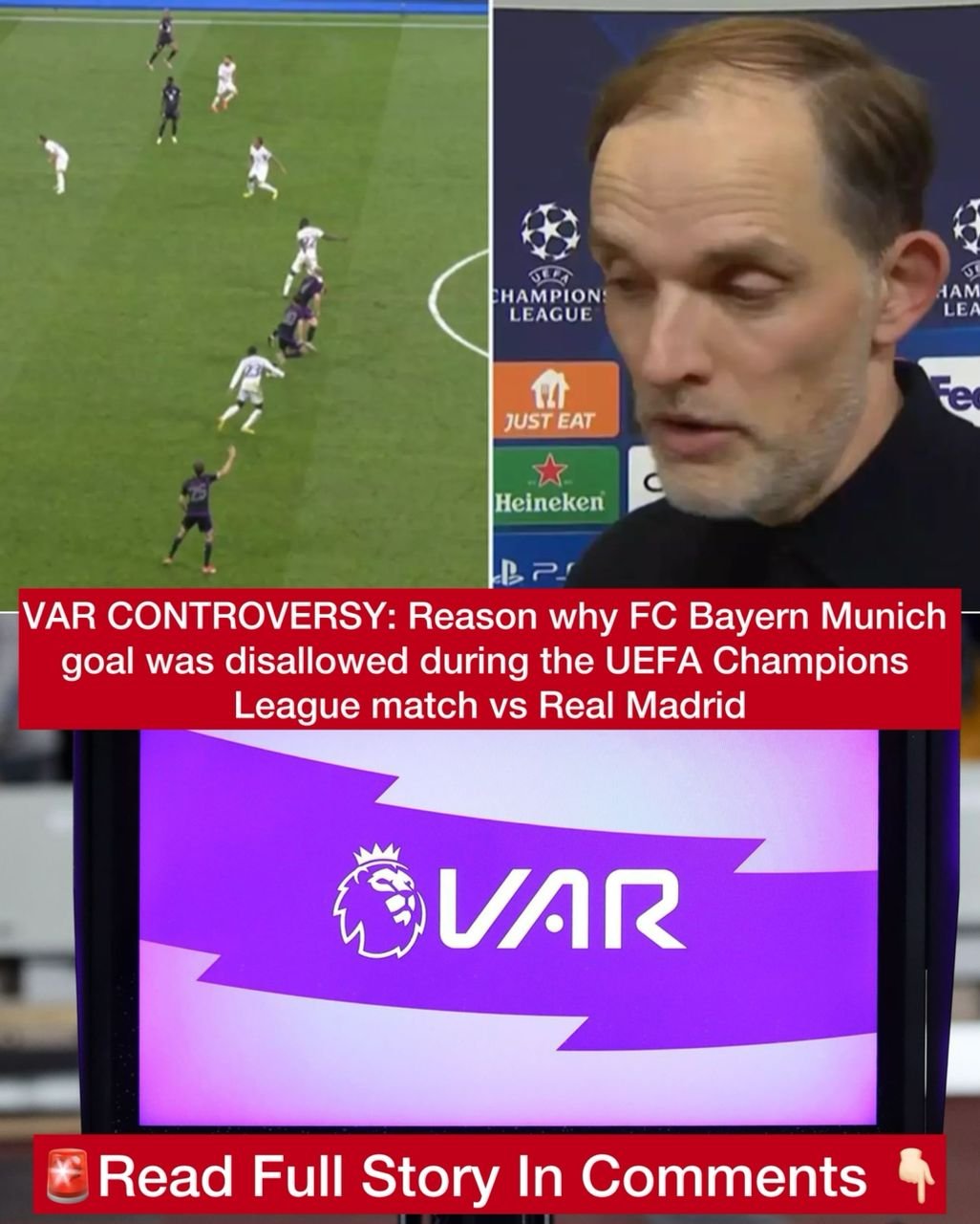 VAR CONTROVERSY: Reason why FC Bayern Munich goal was disallowed during the UEFA Champions League match vs Real Madrid