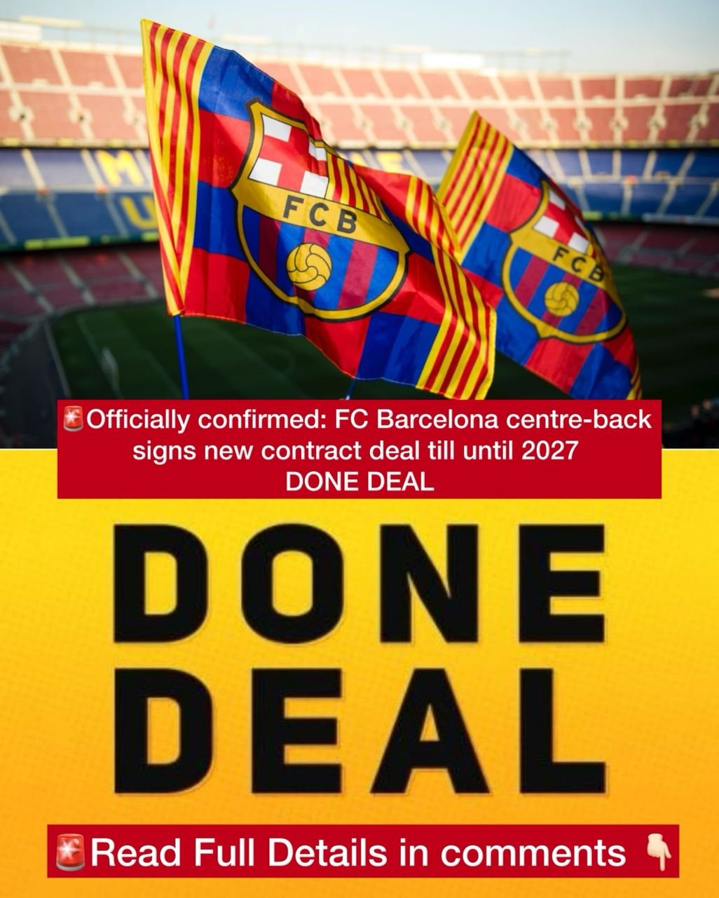 Officially confirmed: FC Barcelona centre-back signs new contract deal till until 2027 - DONE DEAL