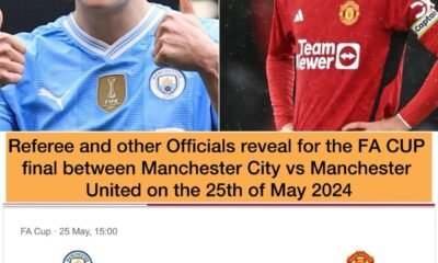 Referee and other Officials reveal for the FA CUP final between Manchester City vs Manchester United on the 25th of May 2024