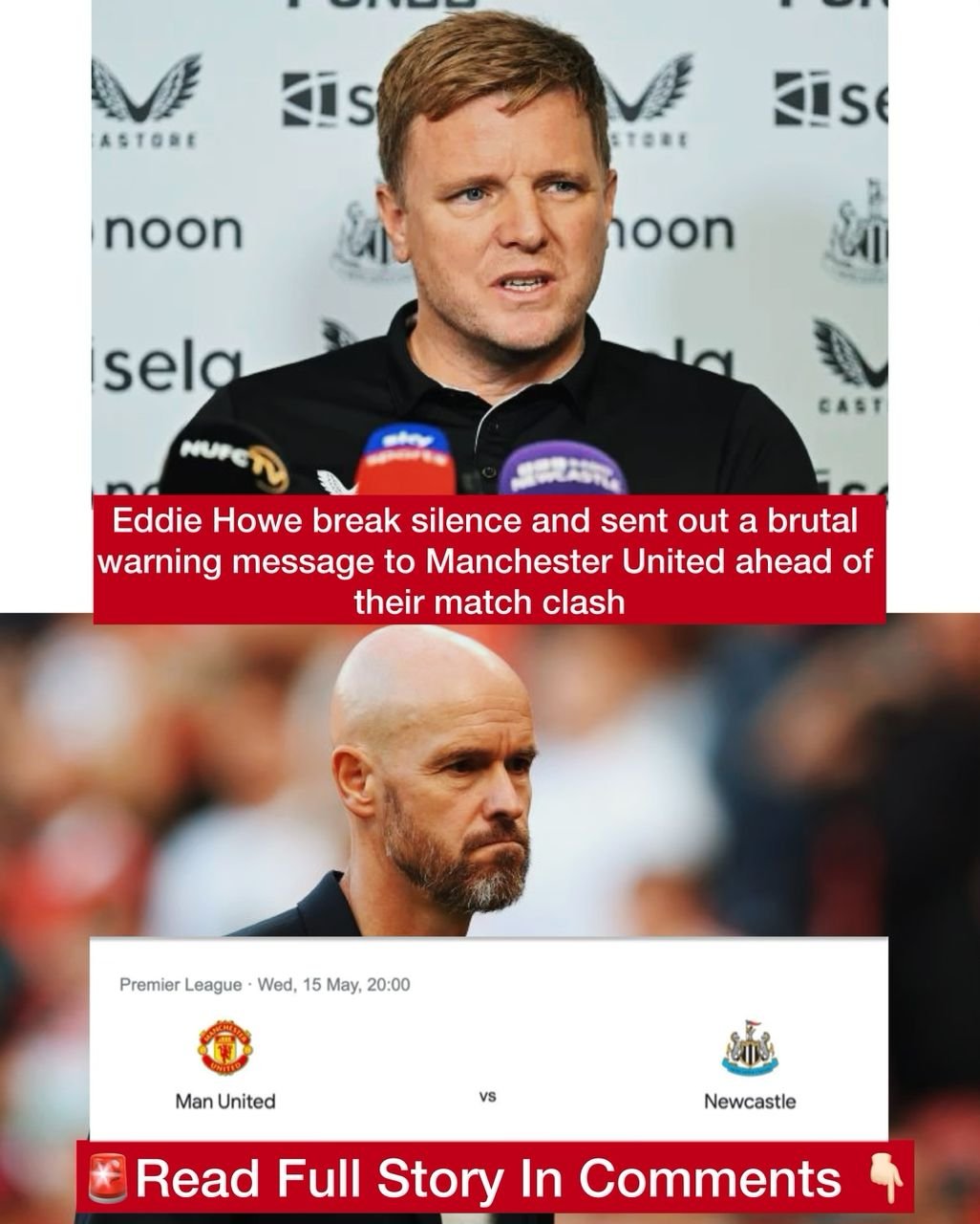 "It's in our hands" - Newcastle United manager Eddie Howe break silence and sent out a brutal warning message to Manchester United ahead of their match clash