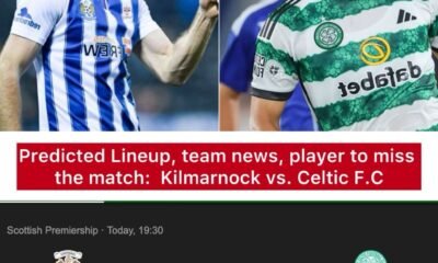 Predicted Lineup, team news, player to miss the match: Kilmarnock vs. Celtic F.C