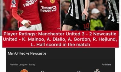 Player Ratings: Manchester United 3 - 2 Newcastle United - K. Mainoo, A. Diallo, A. Gordon, R. Højlund, L. Hall scored in the match