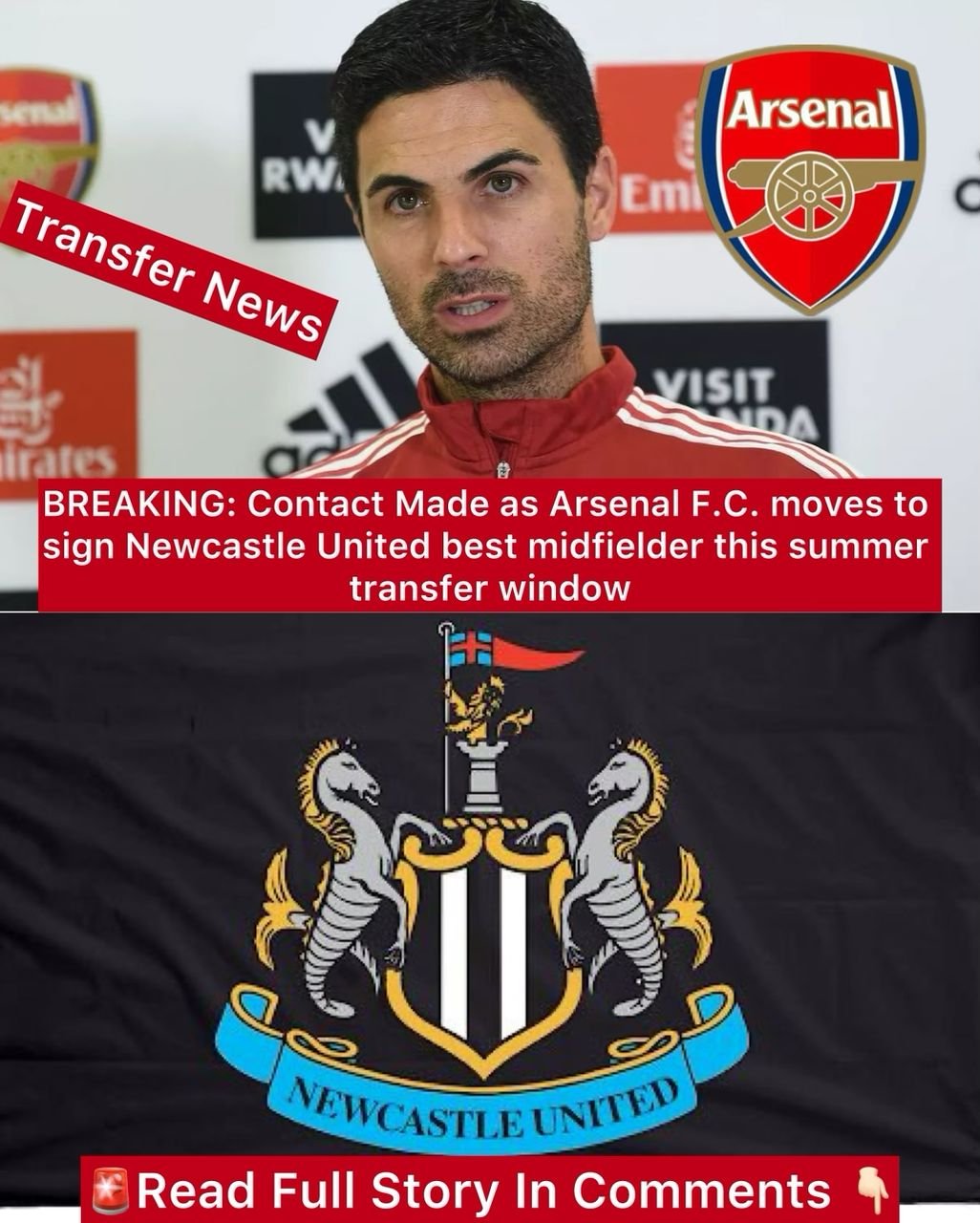 BREAKING: Contact Made as Arsenal F.C. moves to sign Newcastle United best midfielder this summer transfer window