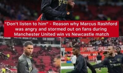 "Don't listen to him" - Reason why Marcus Rashford was angry and stormed out on fans during Manchester United win vs Newcastle match