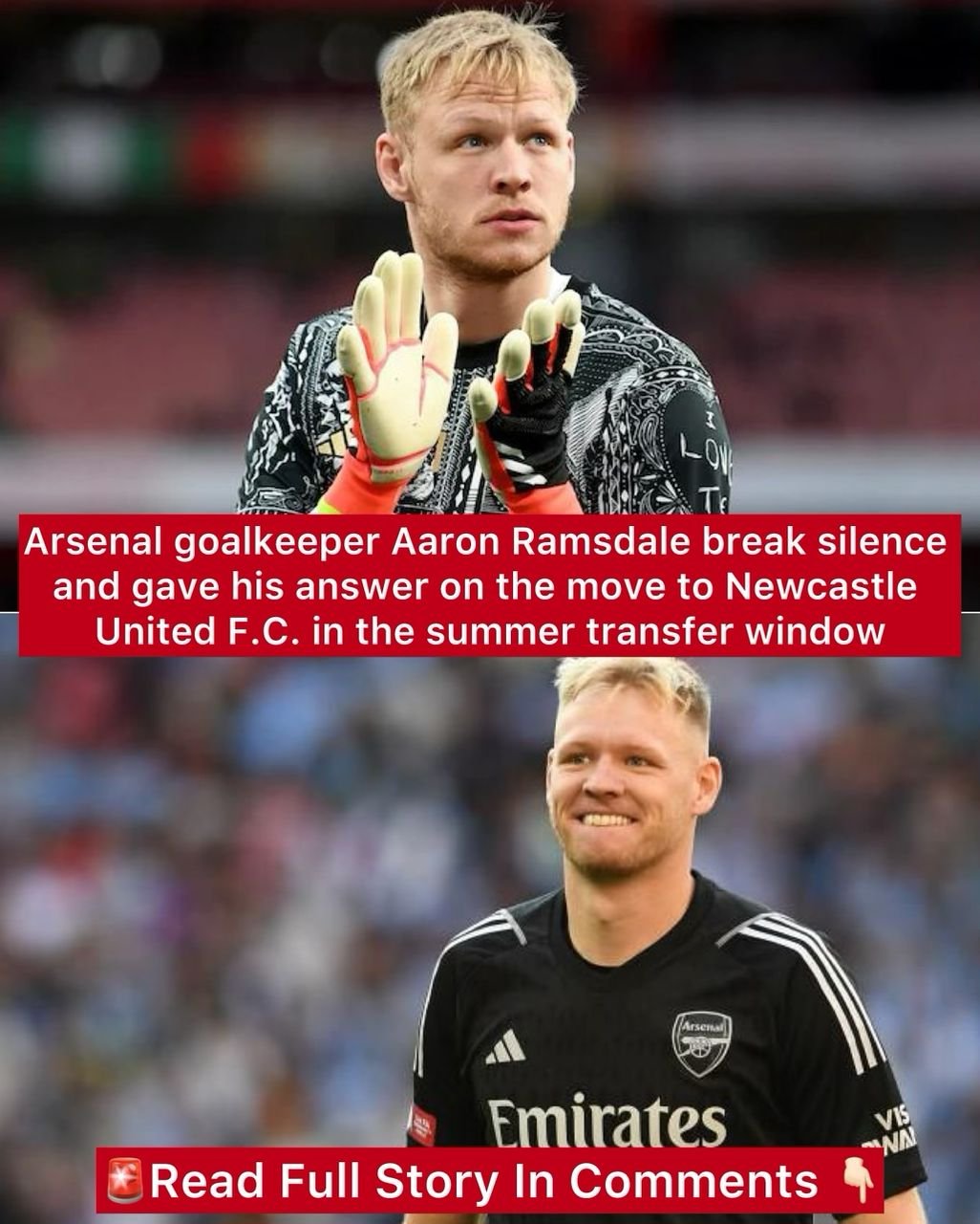 Arsenal goalkeeper Aaron Ramsdale break silence and gave his answer on the move to Newcastle United F.C. in the summer transfer window