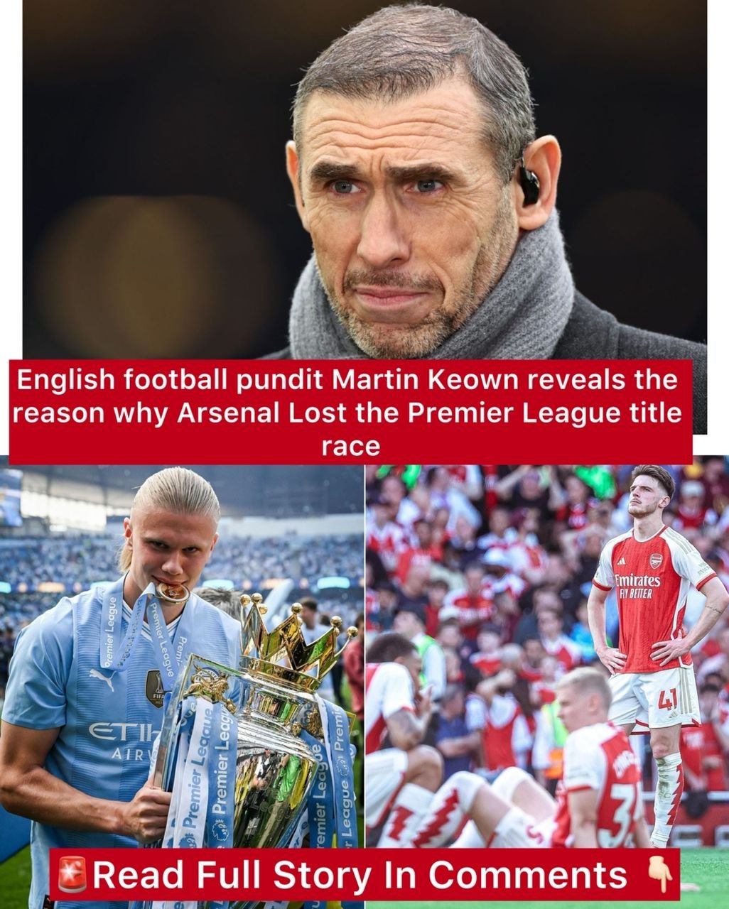 English football pundit Martin Keown reveals the reason why Arsenal Lost the Premier League title race