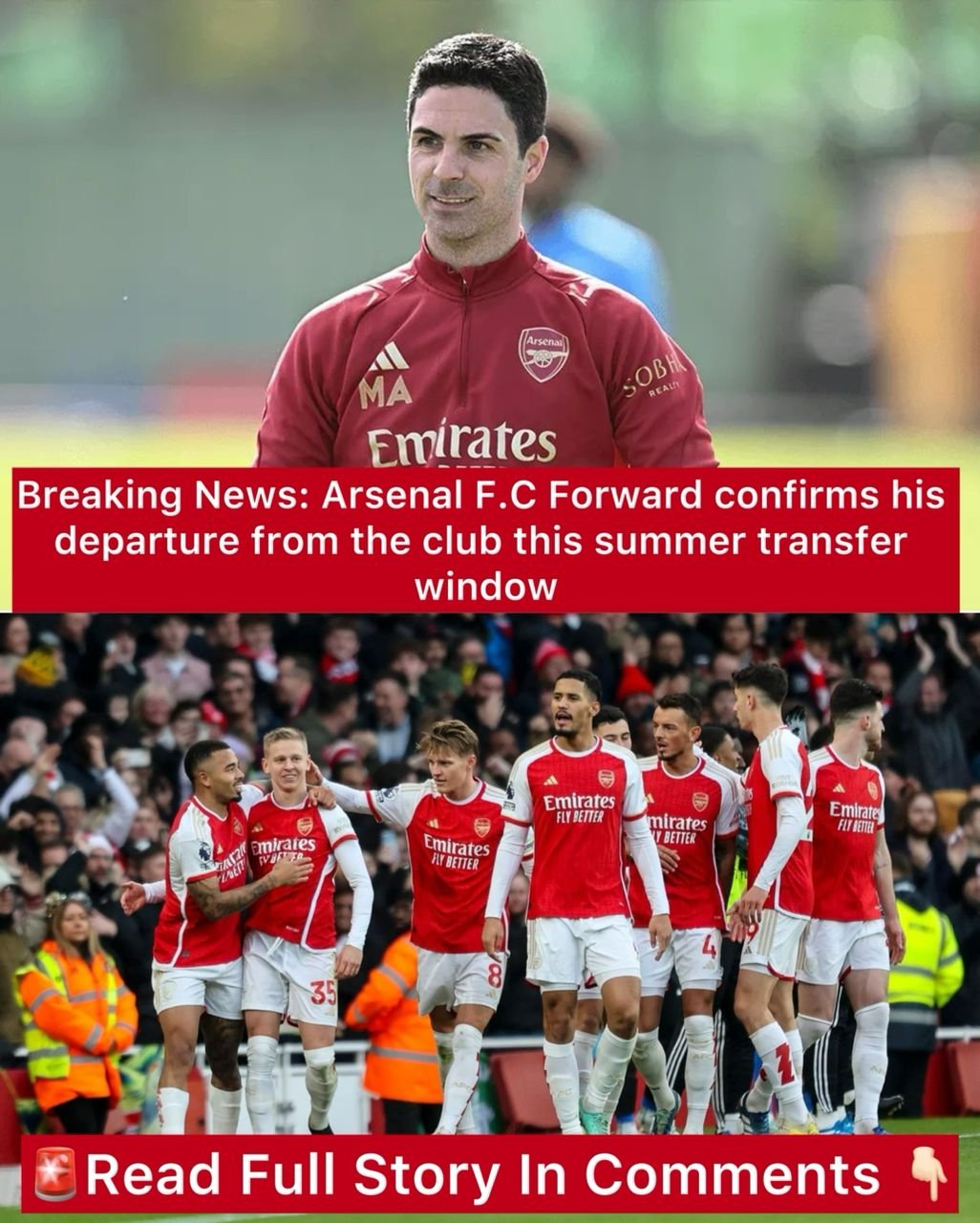 Breaking News: Arsenal F.C Forward confirms his departure from the club this summer transfer window