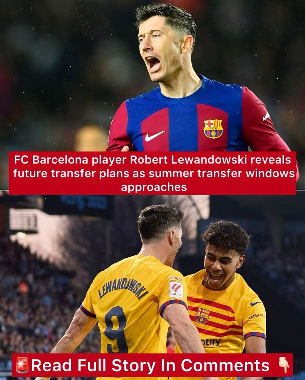 FC Barcelona player Robert Lewandowski reveals future transfer plans as summer transfer windows approaches