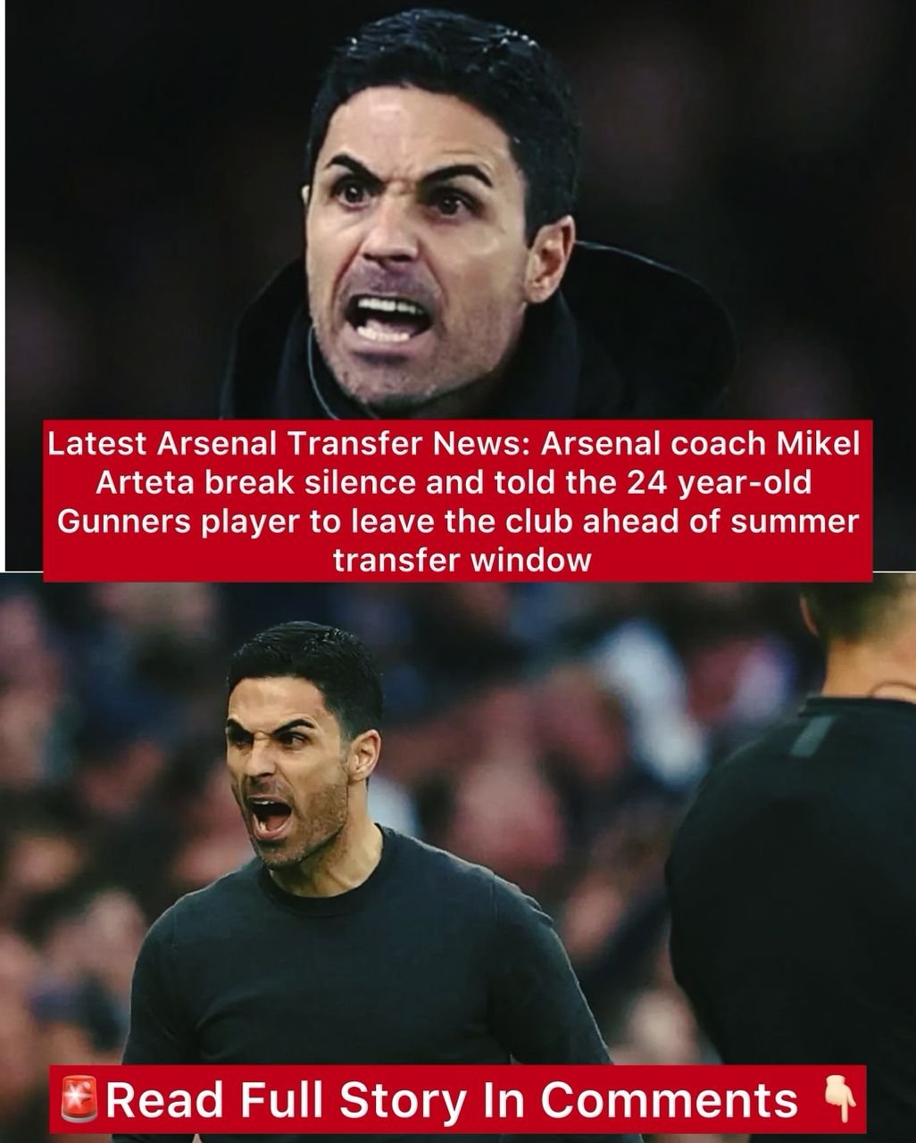 Latest Arsenal Transfer News: Arsenal coach Mikel Arteta break silence and told the 24 year-old Gunners player to leave the club ahead of summer transfer window