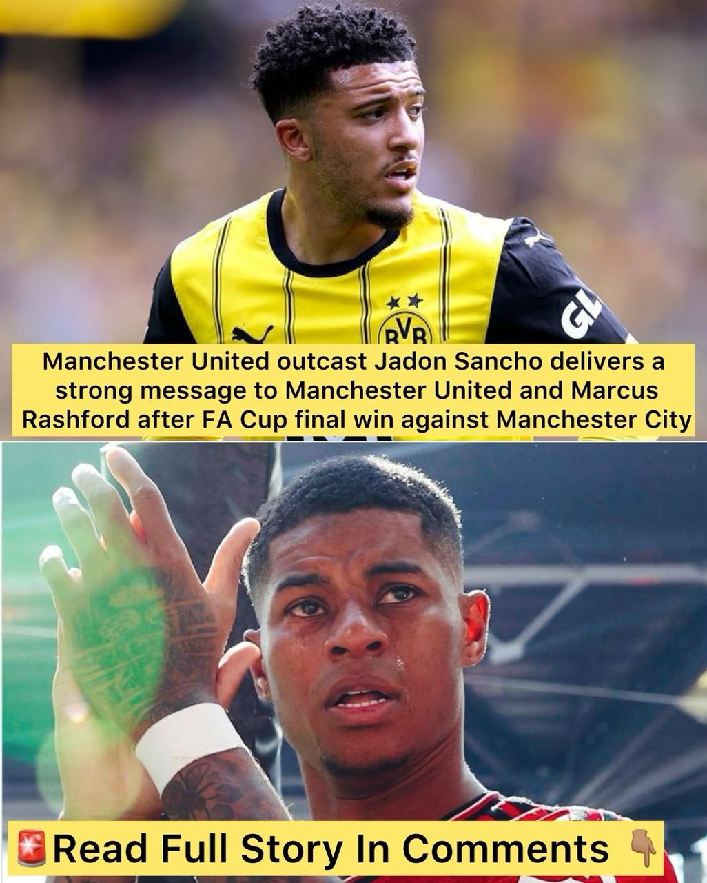 Manchester United outcast Jadon Sancho delivers strong message to Manchester United and Erik Ten Hag after FA Cup final win against Manchester City