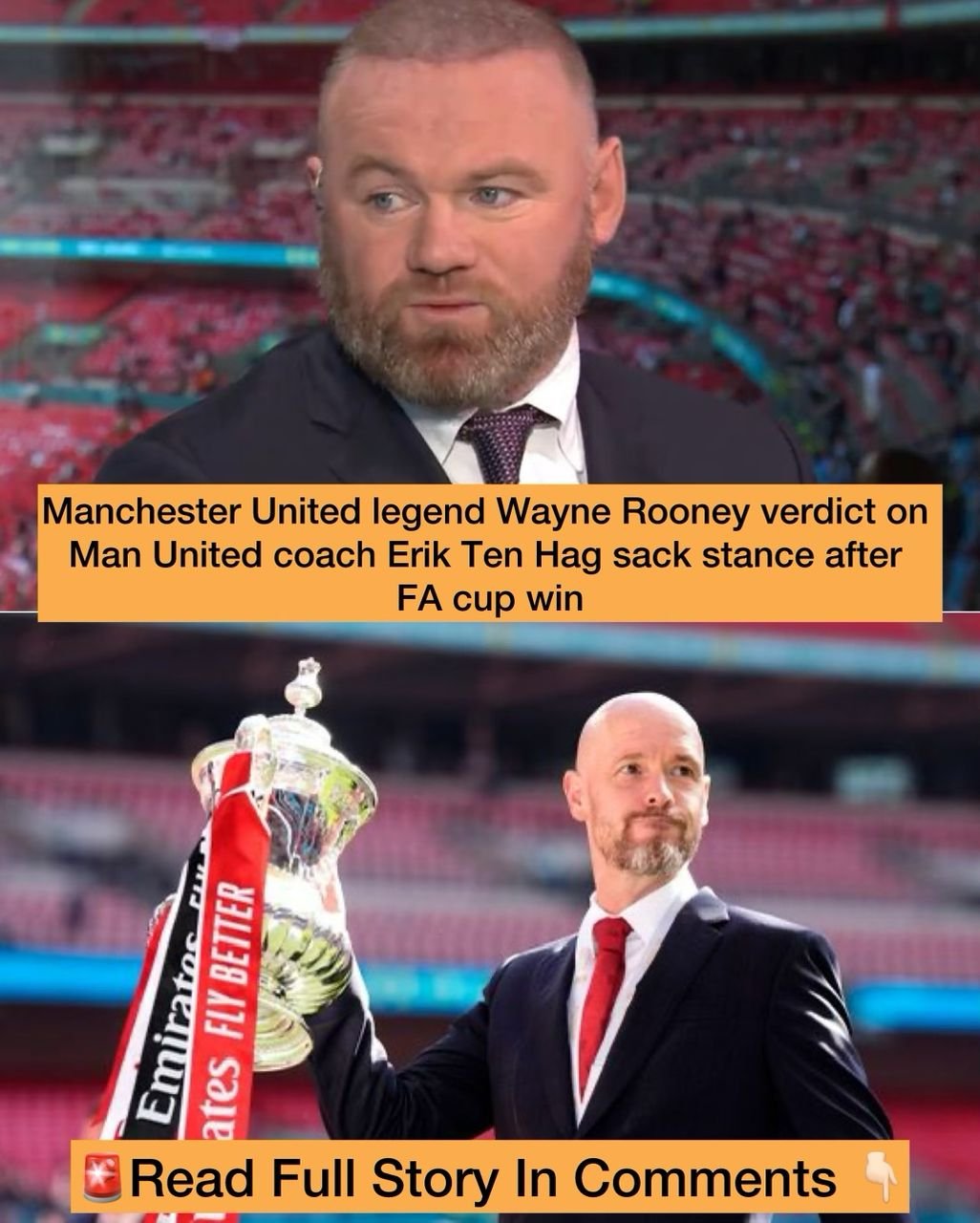 Manchester United legend Wayne Rooney verdict on Man United coach Erik Ten Hag sack stance after FA cup win