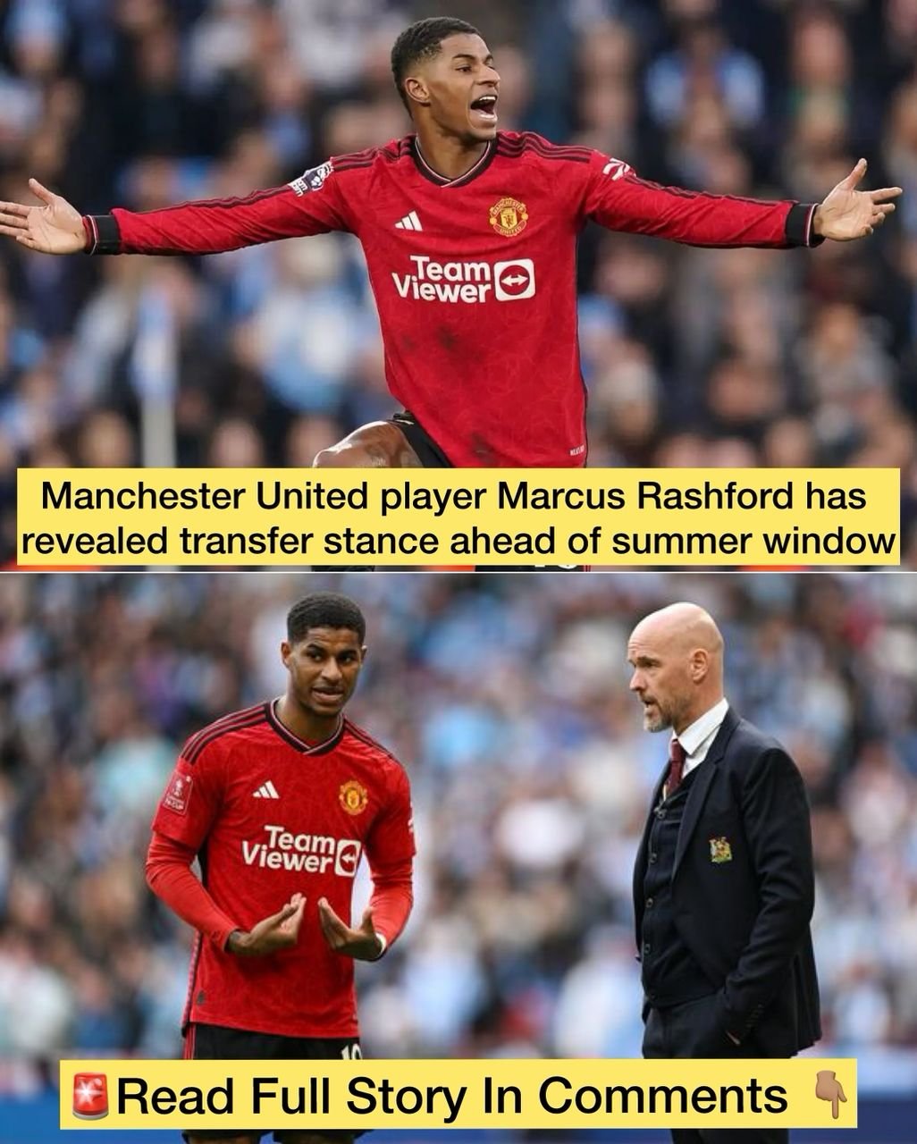 Manchester United player Marcus Rashford has revealed transfer stance ahead of summer window