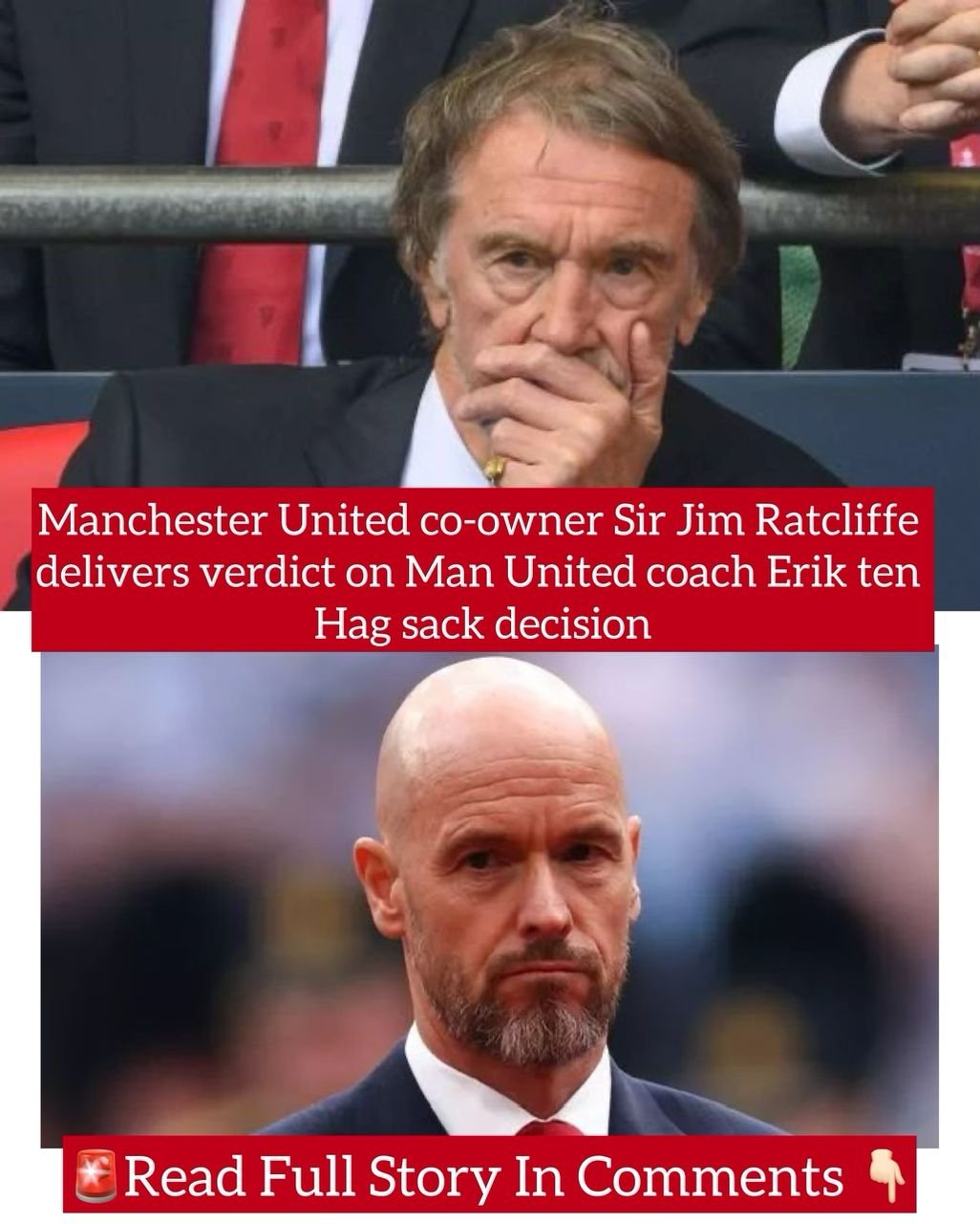 Manchester United co-owner Sir Jim Ratcliffe delivers verdict on Man United coach Erik ten Hag sack decision
