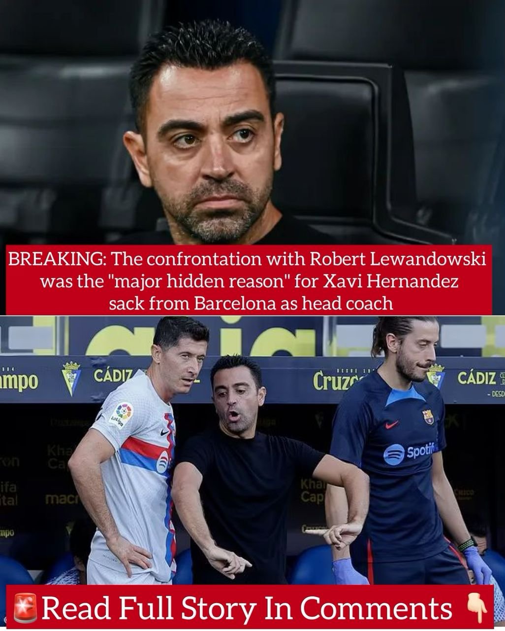 BREAKING: The confrontation with Robert Lewandowski was the "major hidden reason" for Xavi Hernandez sack from Barcelona as head coach