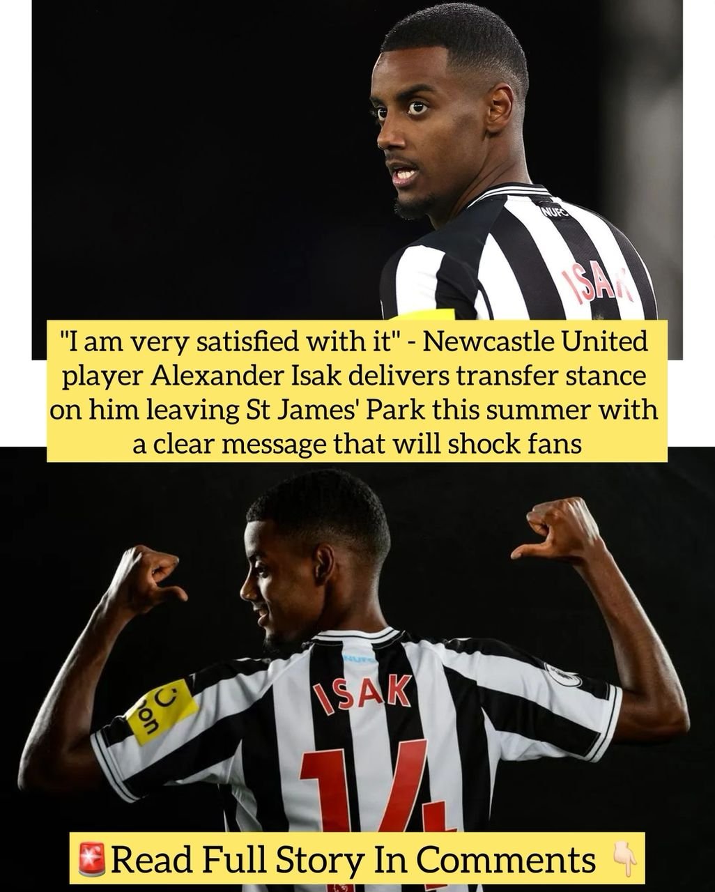 "I am very satisfied with it" - Newcastle United player Alexander Isak delivers transfer stance on him leaving St James' Park this summer with a clear message that will shock fans