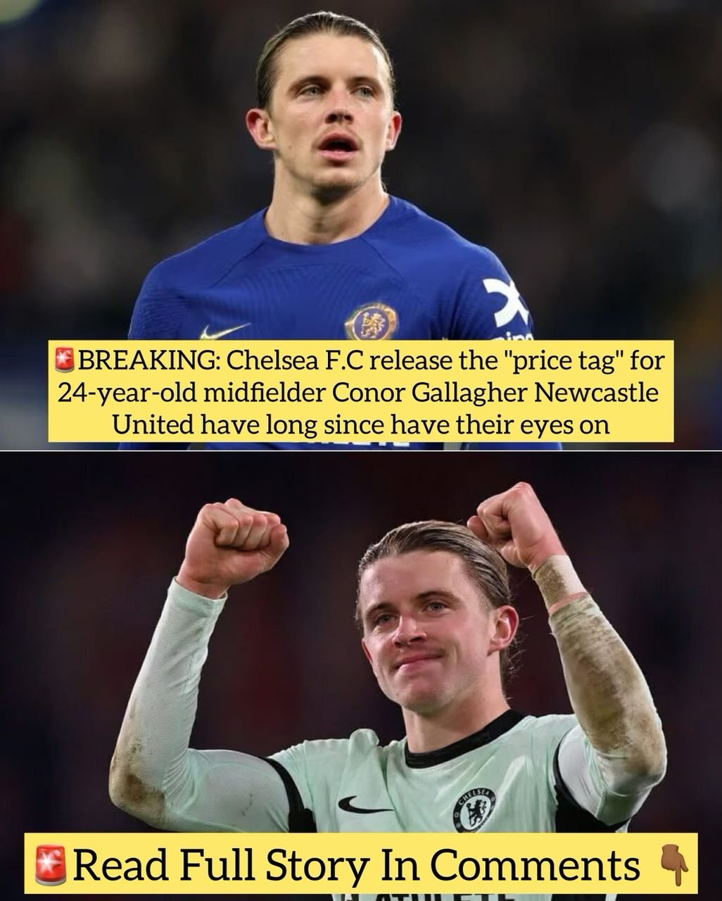 BREAKING: Chelsea F.C release the "price tag" for 24-year-old midfielder Conor Gallagher Newcastle United have long since have their eyes on