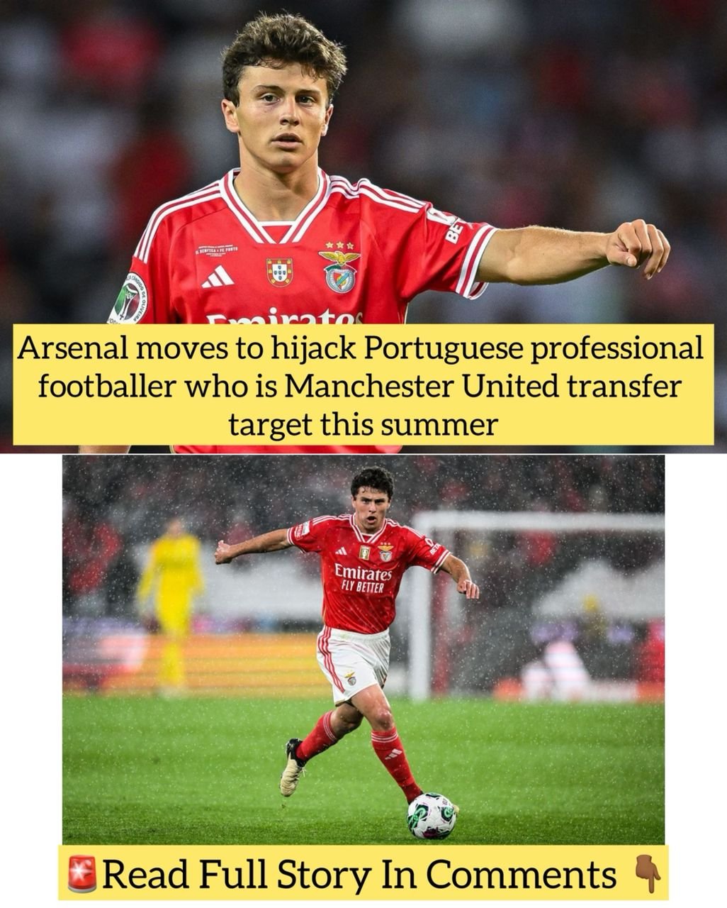 Arsenal moves to hijack Portuguese professional footballer who is Manchester United transfer target this summer
