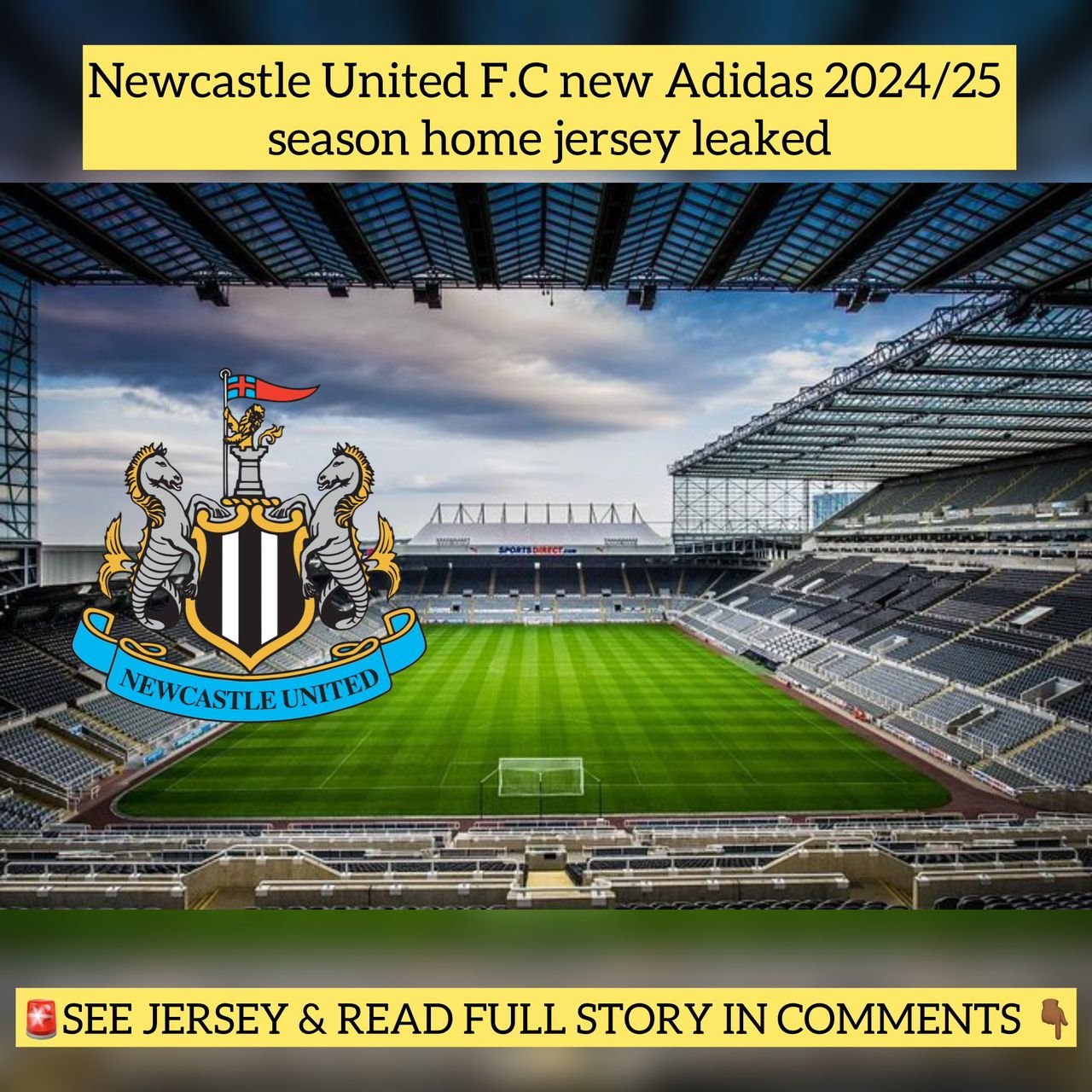 Newcastle United F.C new Adidas 2024/25 season home shirt leaked