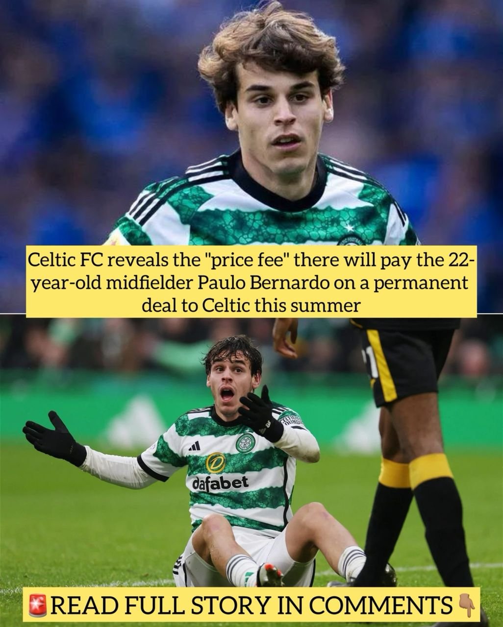 Celtic FC reveals the "price fee" the will pay the 22-year-old midfielder Paulo Bernardo on a permanent deal to Celtic this summer