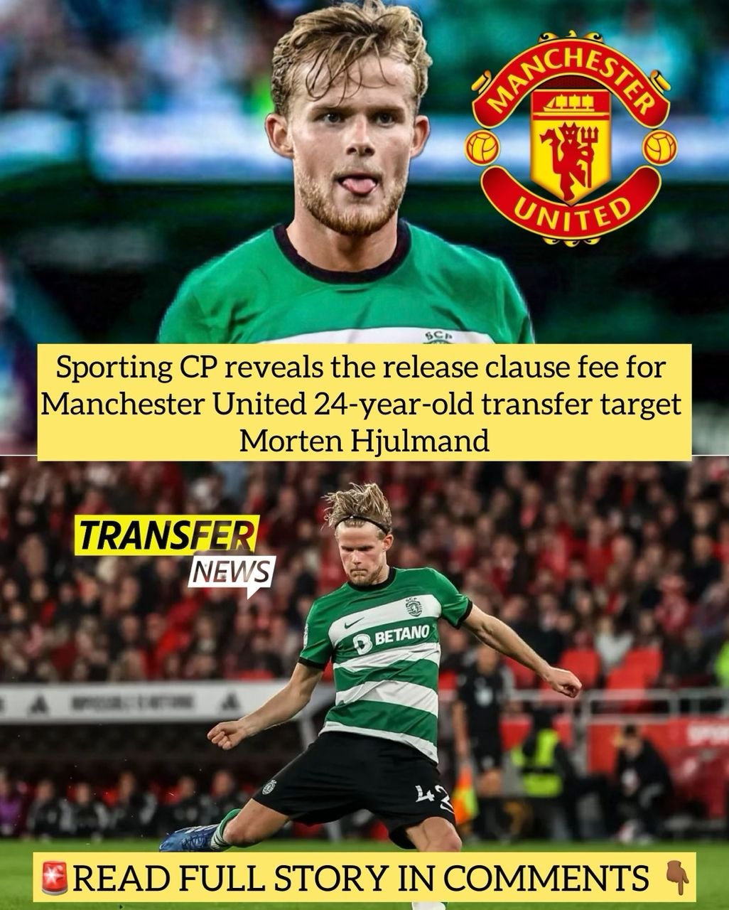Sporting CP reveals the release clause fee for Manchester United 24-year-old transfer target Morten Hjulmand