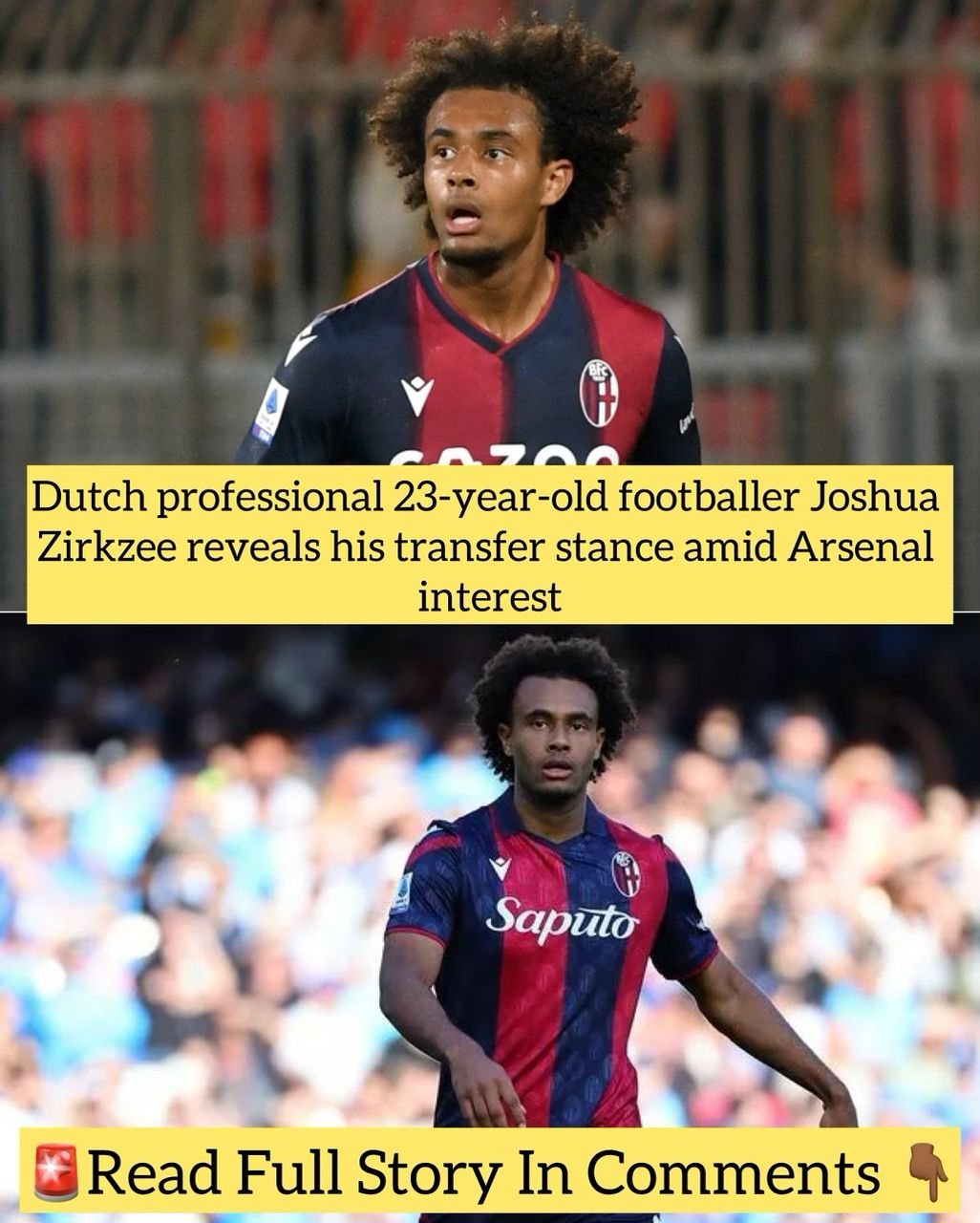 Dutch professional 23-year-old footballer Joshua Zirkzee reveals his transfer stance amid Arsenal interest