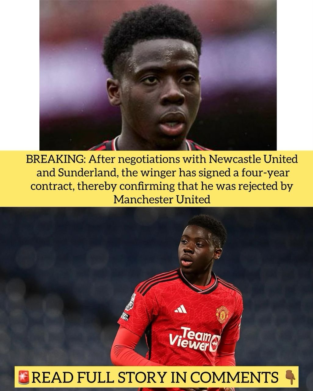 BREAKING: After negotiations with Newcastle United and Sunderland, the winger has signed a four-year contract, thereby confirming that he was rejected by Manchester United